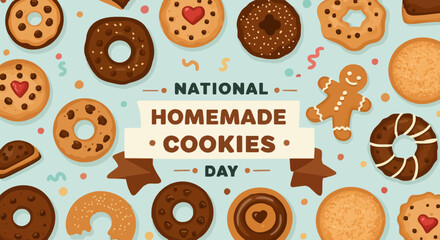 Vector illustration National homemade cookies day
