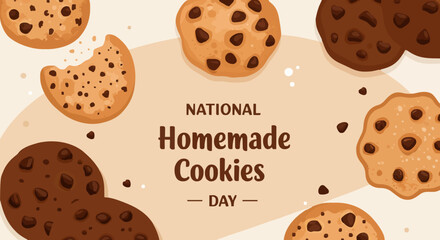 Vector illustration National homemade cookies day