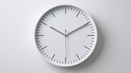 Simple white wall clock