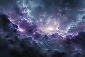 Naklejka premium Colorful Starry Nebula in Deep Space