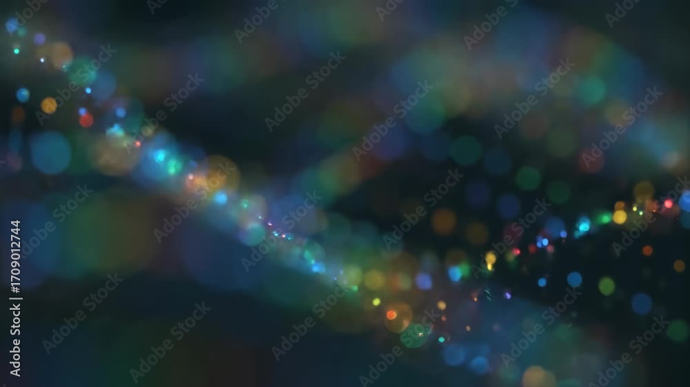 Wall mural a dense field of multicolored glowing particles shimmers and distorts, creating a hypnotic, seamless