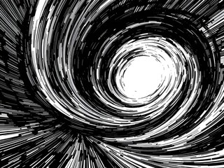 Abstract Swirling Spiral of Lines
