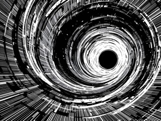 Abstract Swirling Spiral of Lines Background 