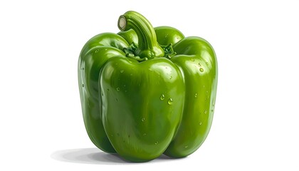 Bright green bell pepper