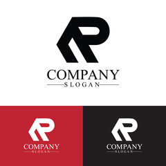 Obraz premium Vector art of bold rp logo design, company branding