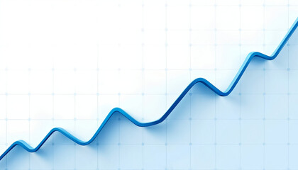 Abstract 3D render of two pastel-colored geometric blocks arranged like a bar chart on a clean white background