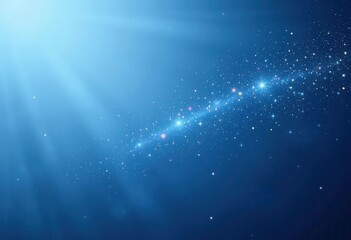 Fototapeta premium Ombre Night Light to Dark Blue Sky with Sparkling Stars Above