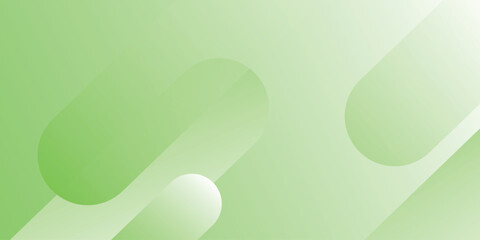 Fototapeta premium Abstract background with dynamic green and white gradient geometric shapes. Simple background for posters, flyers, banners, headers, covers.