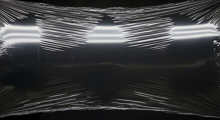 Transparent Plastic Wrap Texture Closeup.