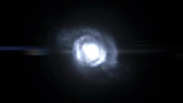A shimmering silver flare pulses with a cool, electric intensity against a dark background in a seamlessly looping abstract visual meditation, dreamy, pulse