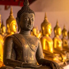 Buddha statues in a temple