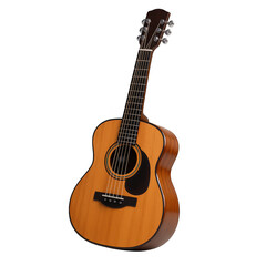 Obraz premium Acoustic Guitar musical instrument isolated on transparent background 