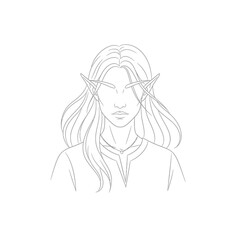 Elegant Elf Portrait with Long Pointed Ears