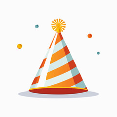 New Year Party Hats Celebration Illustration