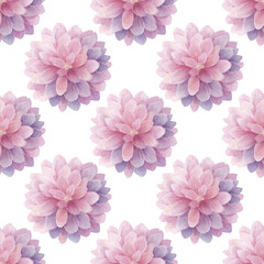 Elegant Pink and Purple Dahlias on Black Background, a Stunning Floral Pattern for Design Inspiration