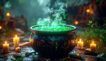 Creepy angel statue in spooky cemetery