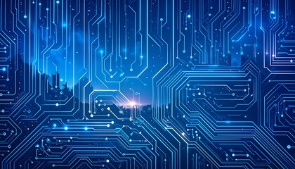 Cityscape Circuitry at Dawn