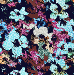abstract flower with animal print pattern