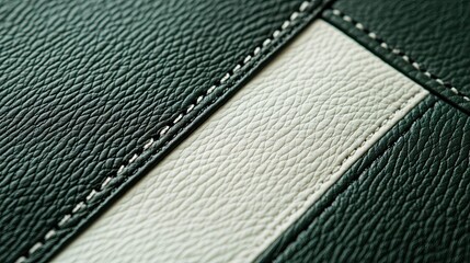 Dark green and off white leather texture