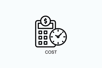 Cost Icon Or Logo Isolated Vector Illustration