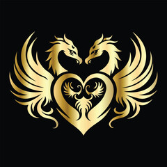 
phoenix head logo design vector template. Luxury heraldic phoenix symbol. Phoenix Bird Wings Logo Design Template.