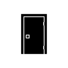 Closed Door Front View Icon Vector