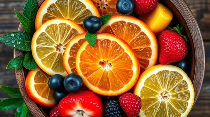 fresh mixed fruits