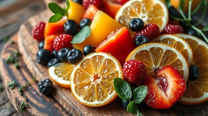 fresh mixed fruits
