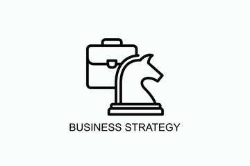 Business Strategy Icon Or Logo Isolated Vector Illustration