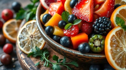 fresh mixed fruits