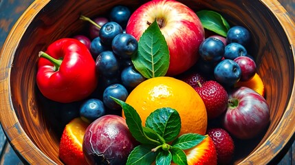 fresh mixed fruits