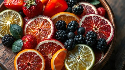fresh mixed fruits