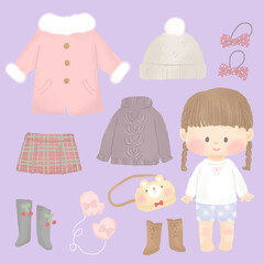 かわいい冬のコーディネート_ファッション_女の子