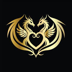 
phoenix head logo design vector template. Luxury heraldic phoenix symbol. Phoenix Bird Wings Logo Design Template.