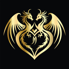 
phoenix head logo design vector template. Luxury heraldic phoenix symbol. Phoenix Bird Wings Logo Design Template.