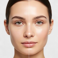 Before and After Eyebrow Enhancement.