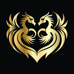 
phoenix head logo design vector template. Luxury heraldic phoenix symbol. Phoenix Bird Wings Logo Design Template.