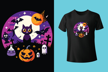 Trick or Treat halloween text with cute little spider. Good for greeting card, party invitation, t shirt print, poster, banner, and gift design.