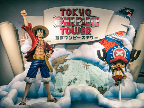 One Piece theme store on the 2nd floor of Tokyo Tower, Japan