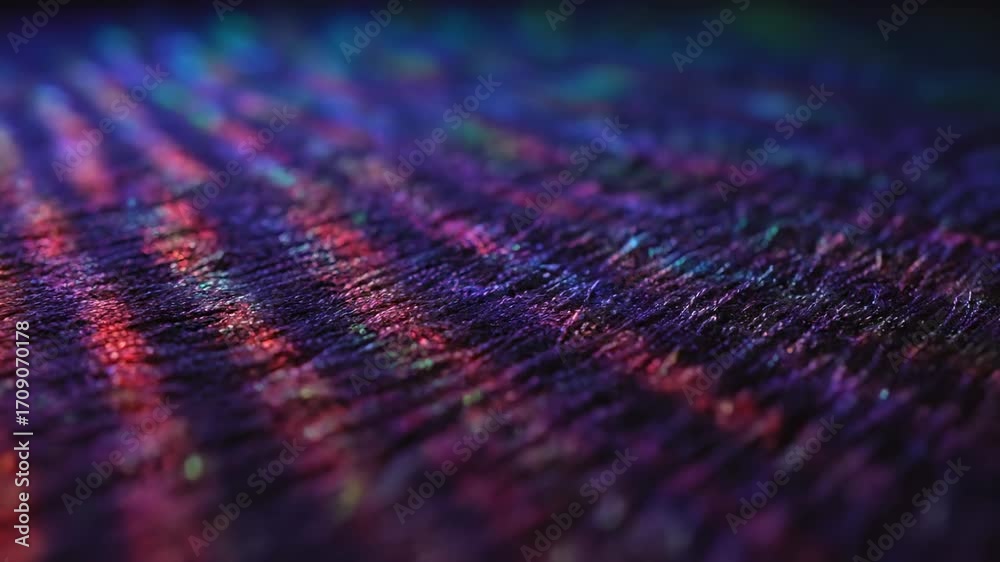 Wall mural a multi-colored spotlight effect illuminates an intricate tapestry of shifting light threads in a se