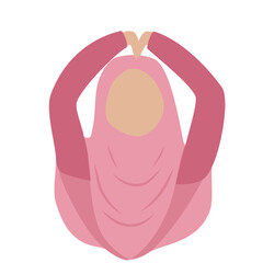 Hijab girl with love gesture