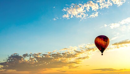 Fototapeta premium Hot air balloon at sunrise