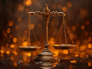 Digital balance of justice showcasing the equilibrium of international trade and commerce