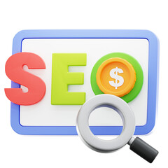 3d Illustration of SEO Strategy