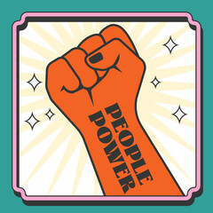 vector illustration of people power