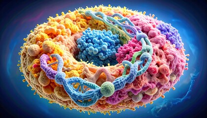 Colorful Cellular Structure Visualized