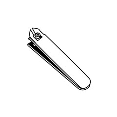 Obraz premium Stylized Nail Clipper Illustration with Distinctive Pivot and Lever Design