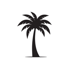 Fototapeta premium Modern palm tree vector perfect for coastal lifestyle and tropical branding projects
