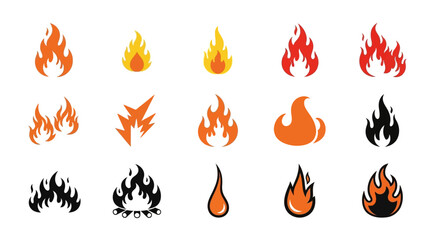 Collection of Fire Flame Icons