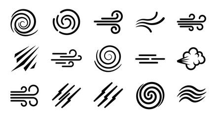 Wind and Air Flow Icons